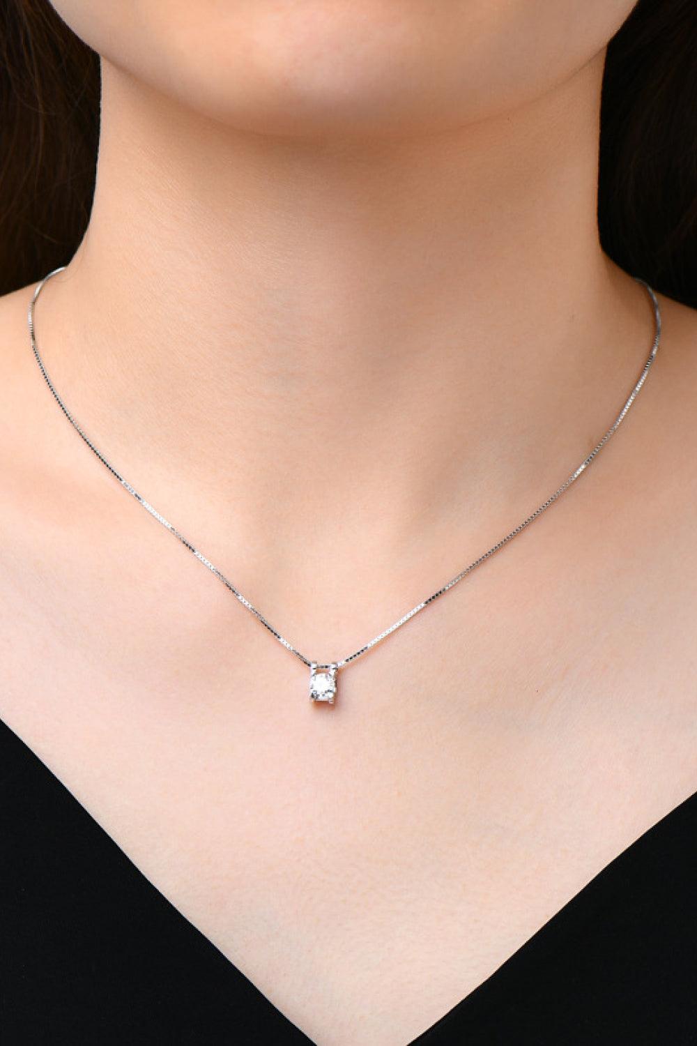 Moissanite 925 Sterling Silver Necklace Carauana Store