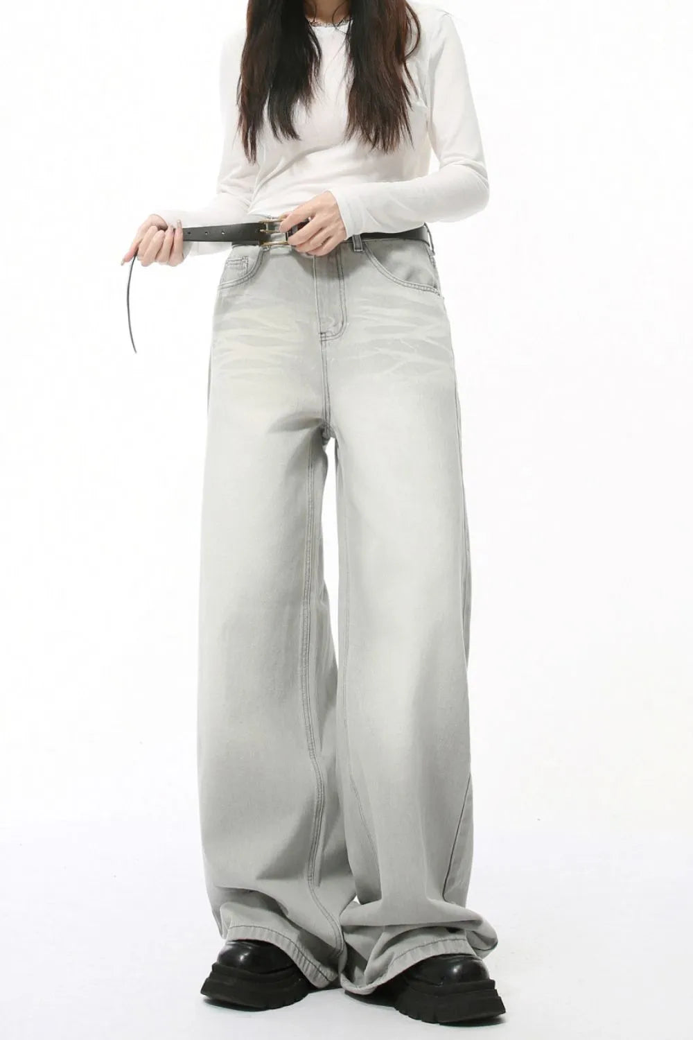 Wide Leg Jeans with Pockets Carauana Store
