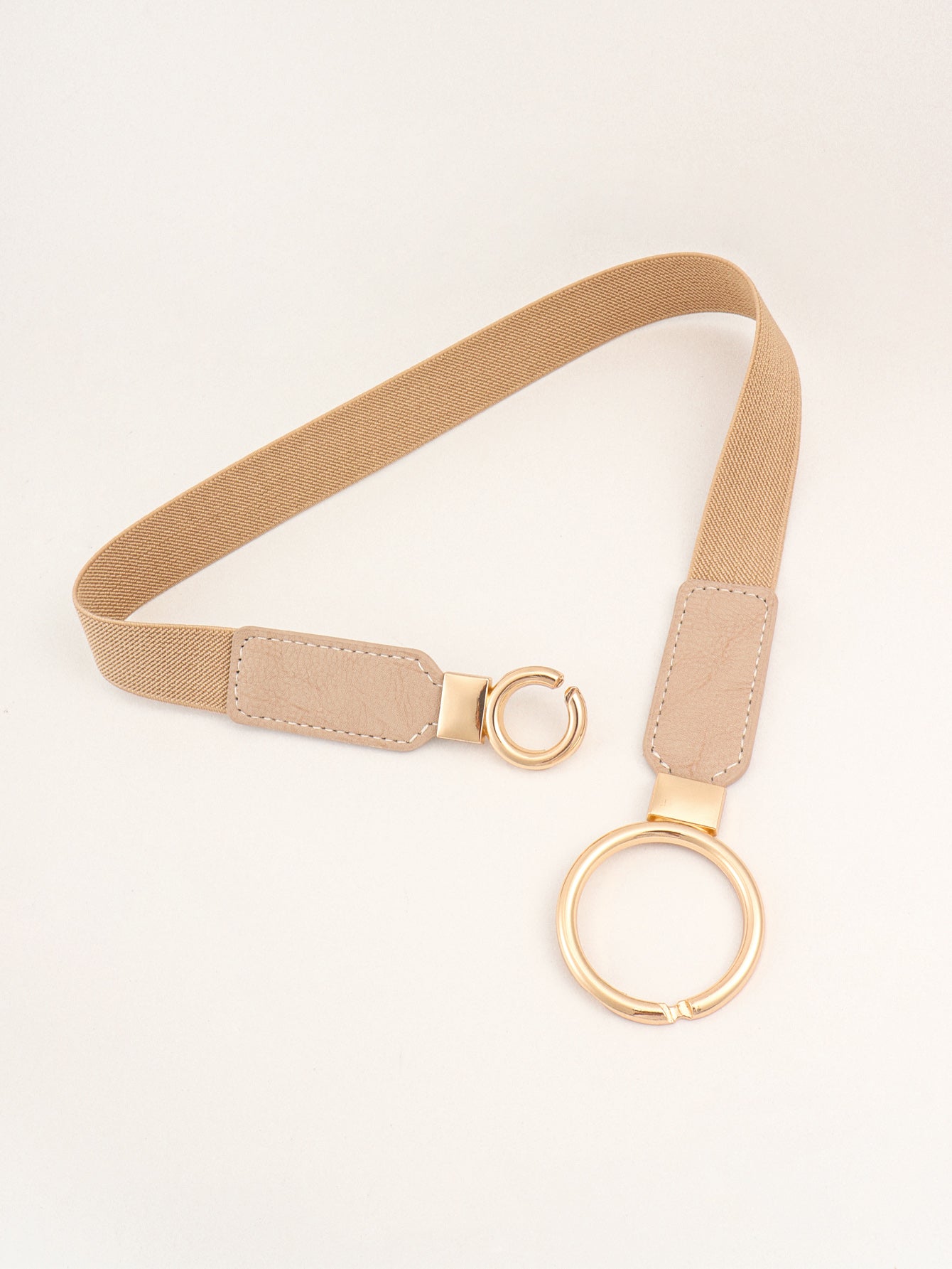 Double Ring Buckle Elastic PU Belt Carauana Store