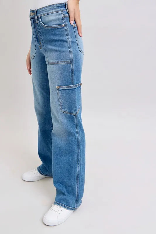 Judy Blue Full Size High Waist 90's Straight Jeans Plus Size Carauana Store