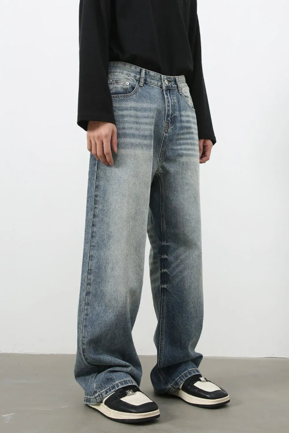 Men's Wide Leg Jeans with Pockets Carauana Store