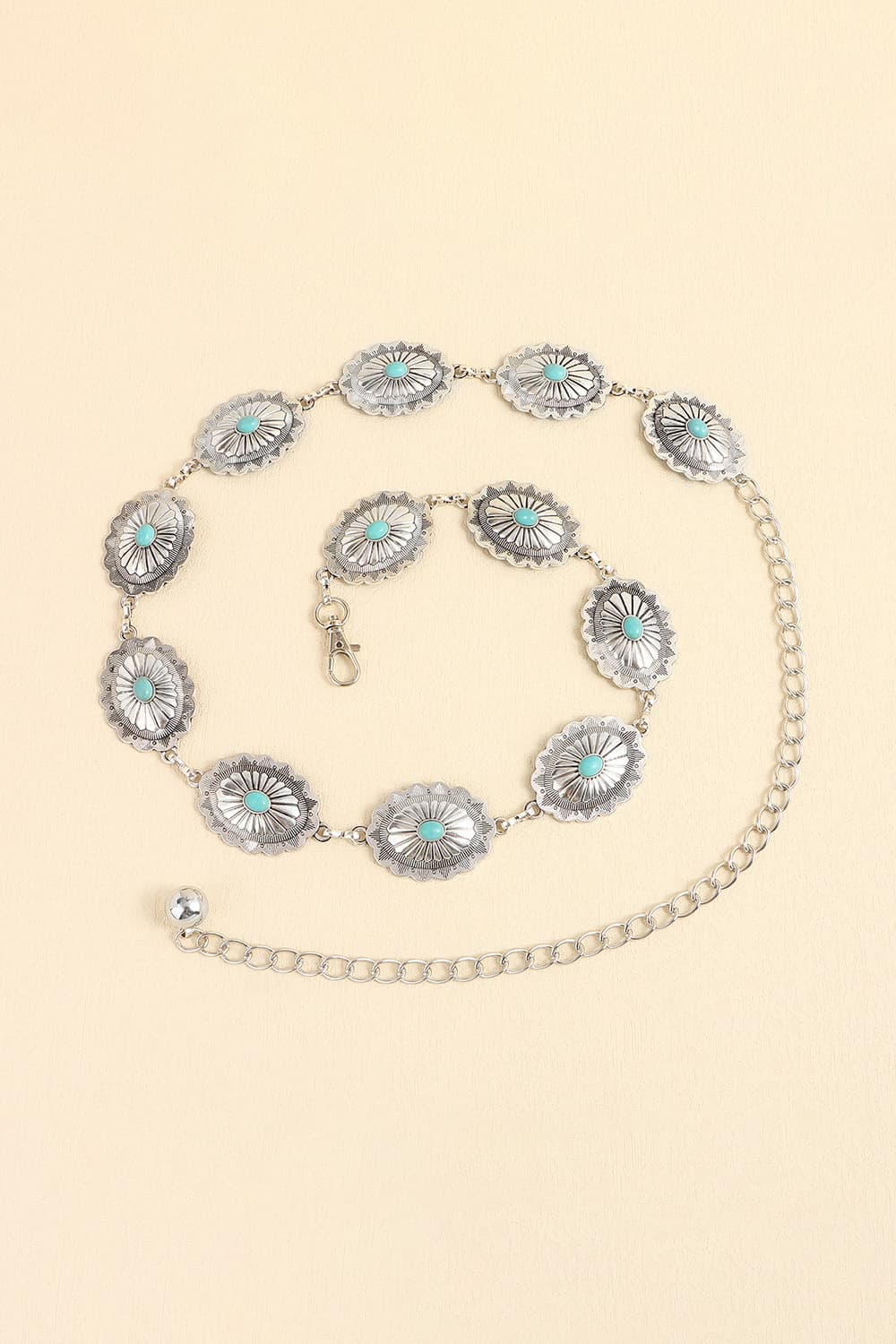 Vintage Turquoise Alloy Belt Carauana Store