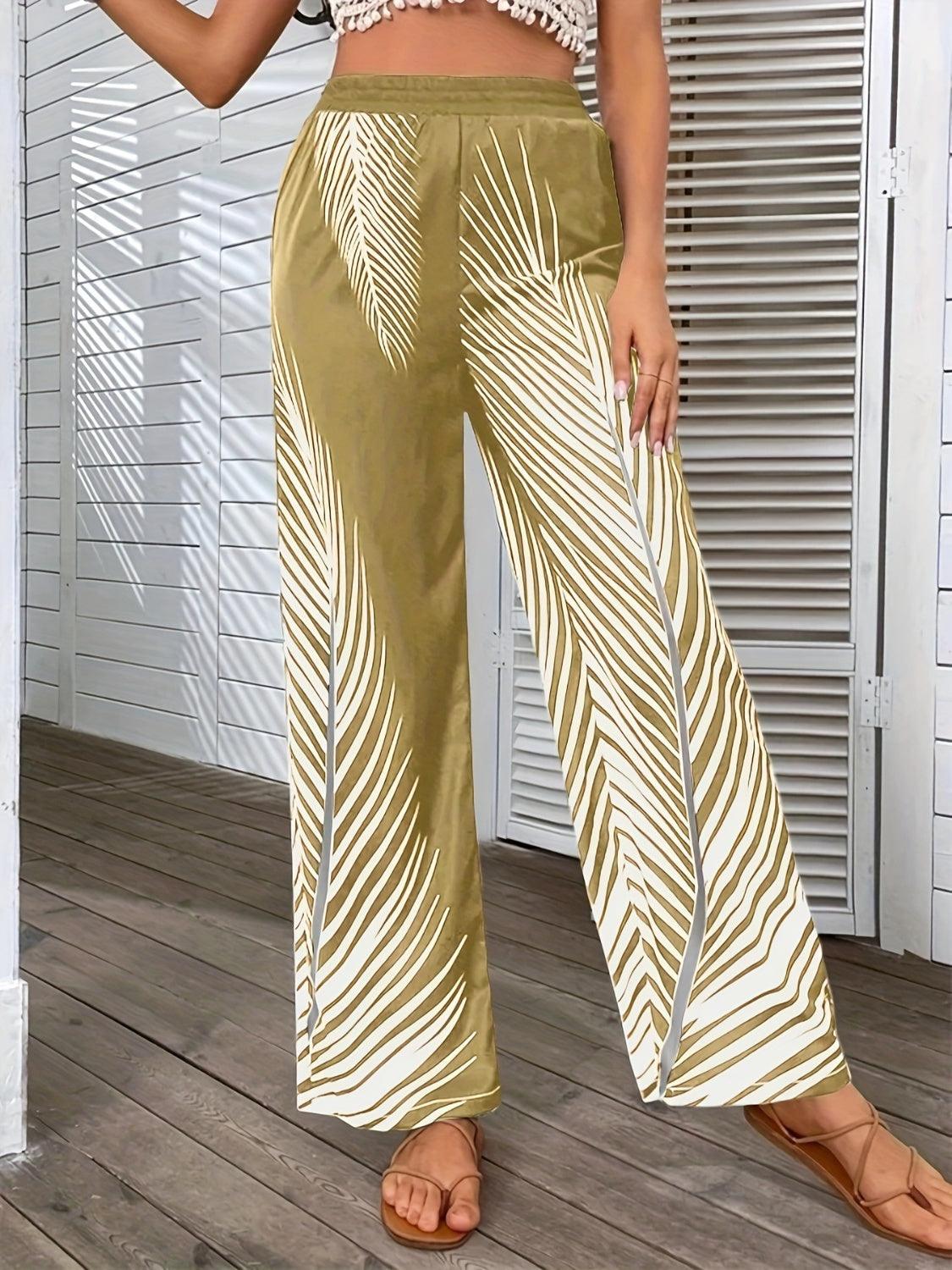 Printed Wide Leg Pants Carauana Store