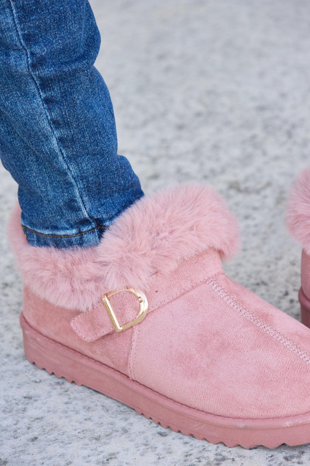 Forever Link Furry Chunky Thermal Ankle Boots Carauana Store