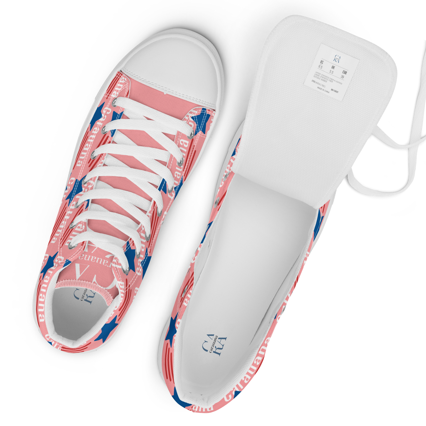CARAUANA Hip Hop canvas shoes pink USA Carauana Store