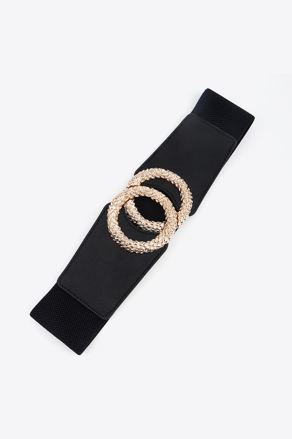 Circle Buckle Elastic Wide PU Belt Carauana Store