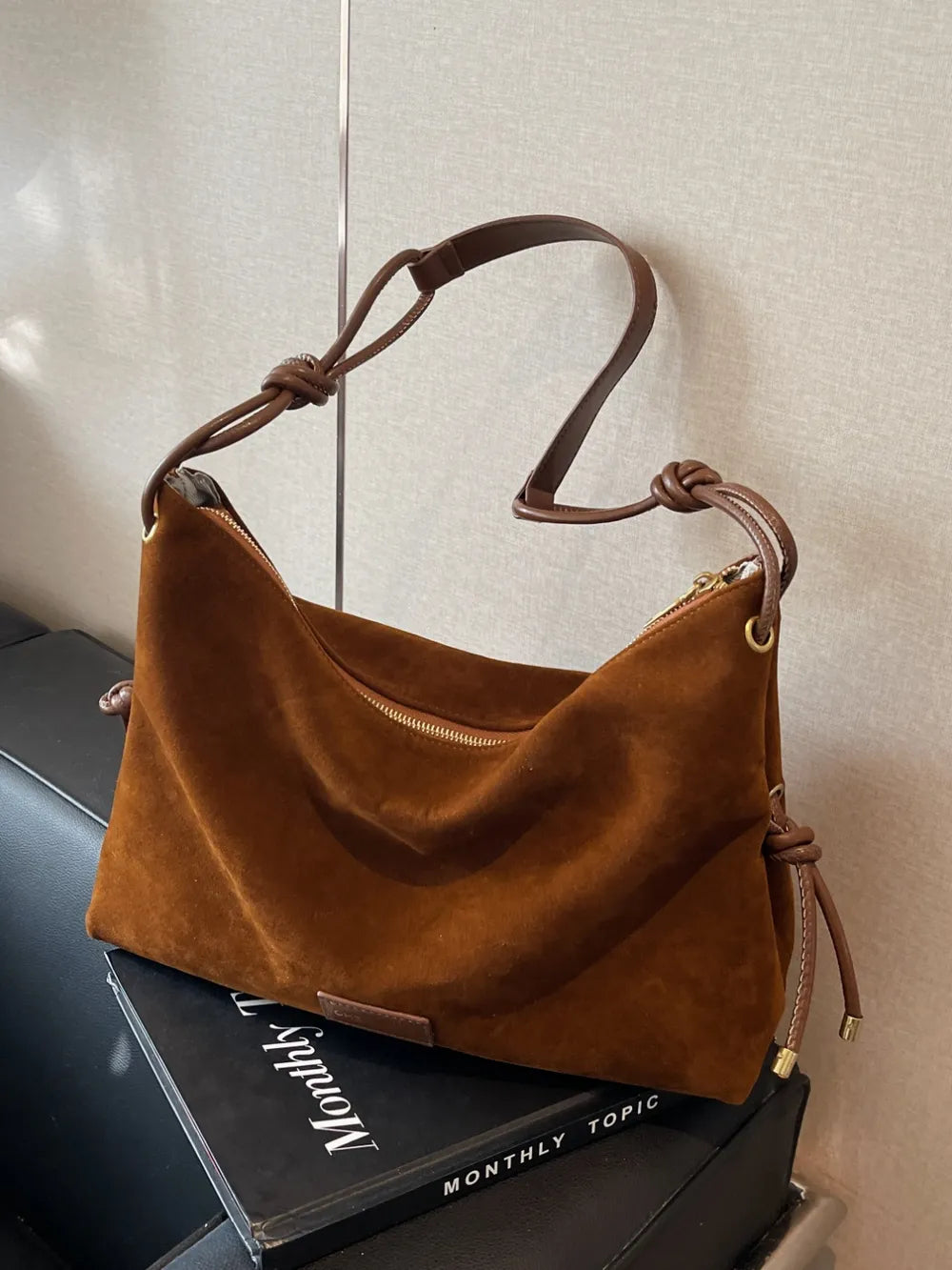 Suede Large Shoulder Bag Carauana Store