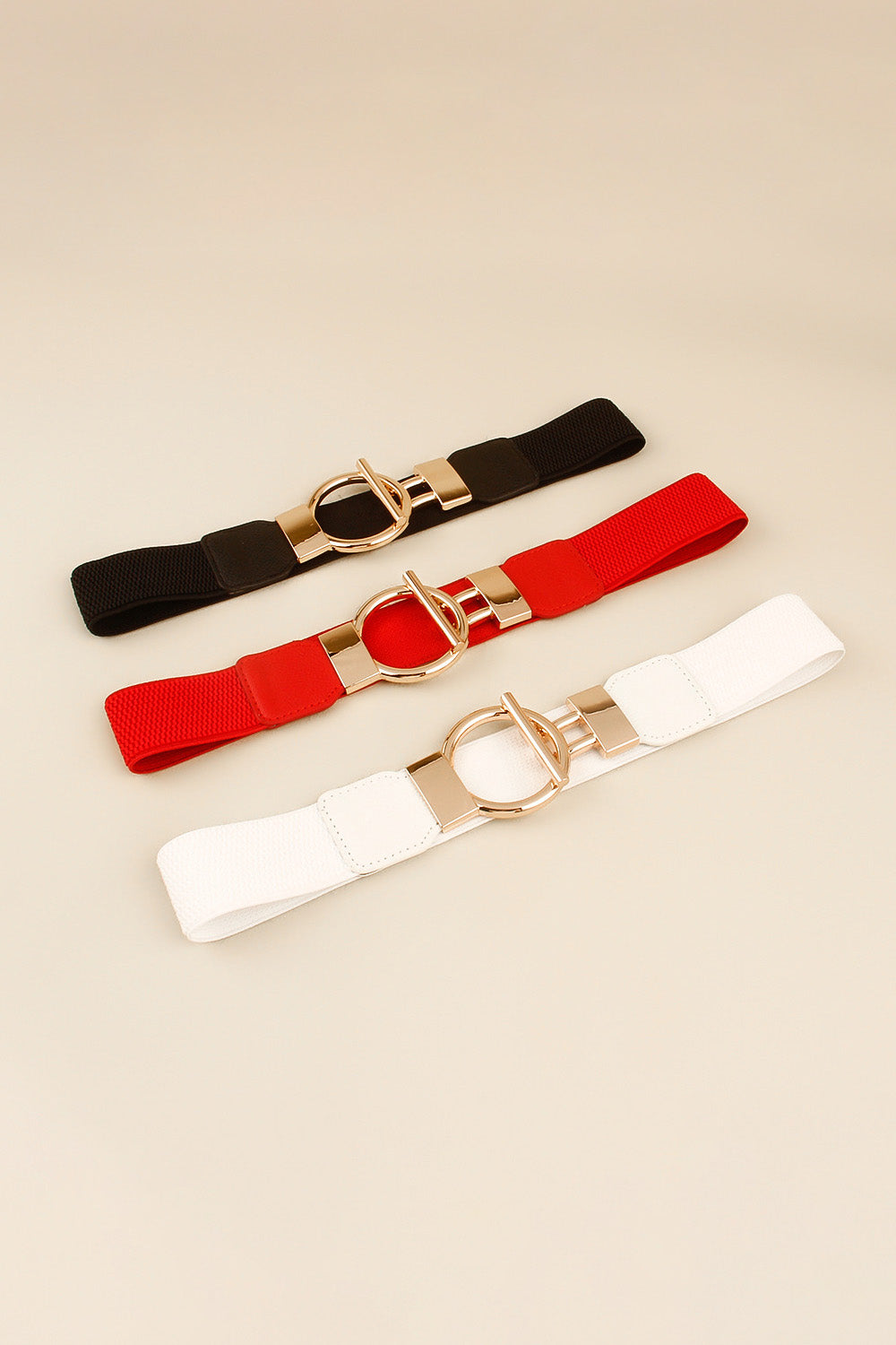 Circle Shape Buckle Zinc Alloy Buckle PU Leather Belt Carauana Store