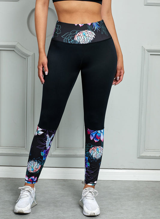 Printed Wide Waistband Active Leggings Carauana Store