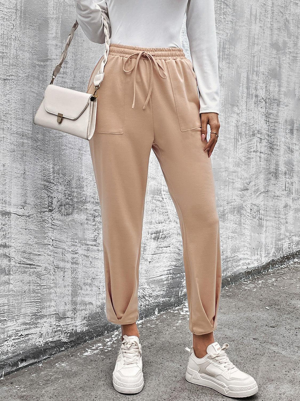 Drawstring Straight Pants with Pockets Carauana Store