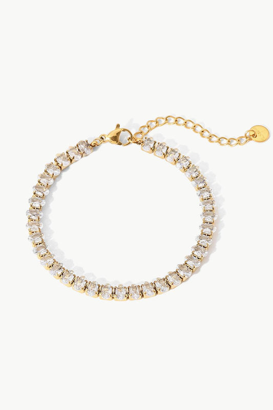 Inlaid Zircon 18K Gold Plated Bracelet Carauana Store