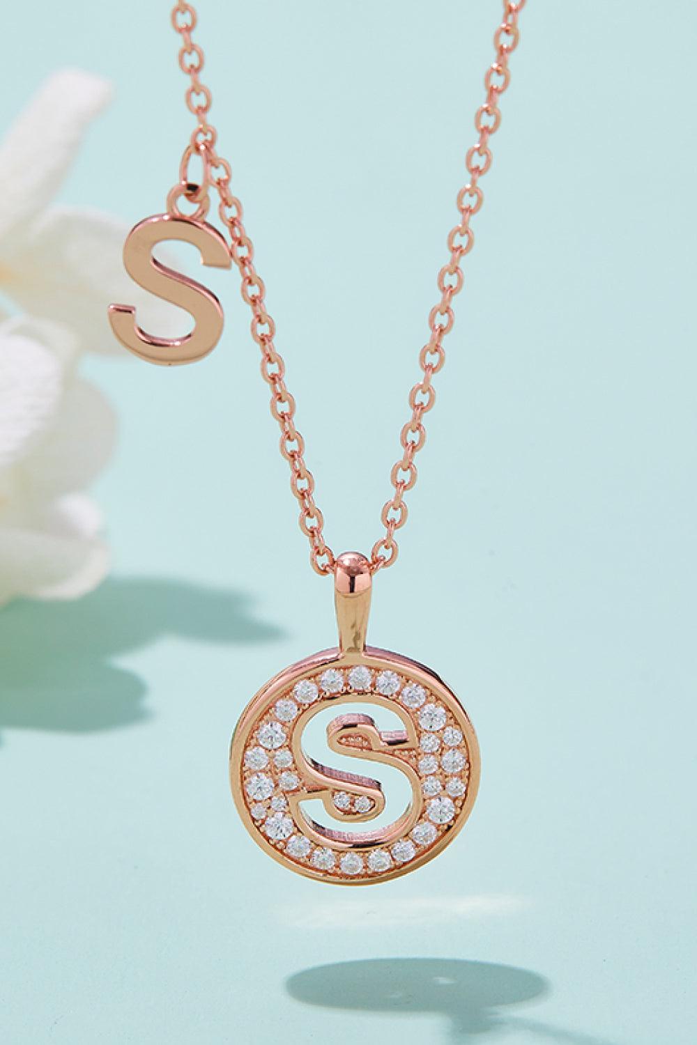 Adored Moissanite K to T Pendant Necklace