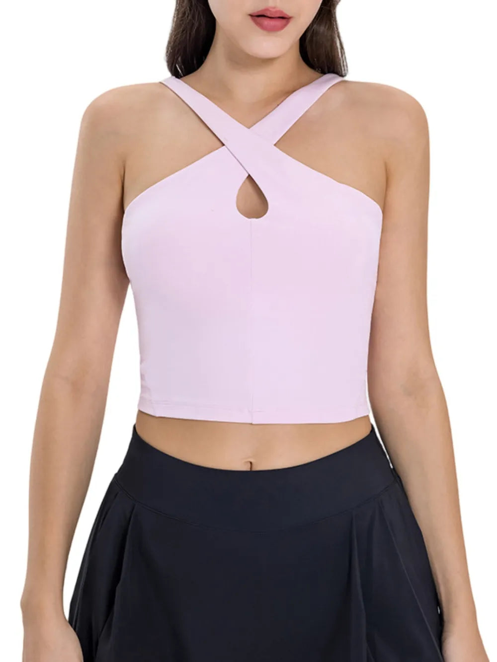 Millennia Crisscross Grecian Neck Active Cami Carauana Store