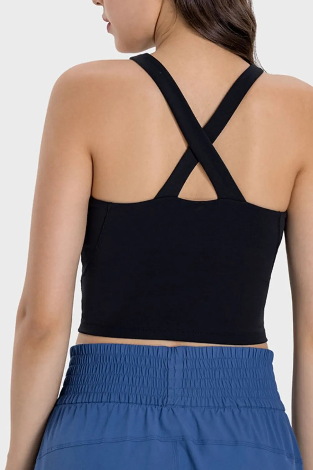Millennia Crisscross Grecian Neck Active Cami Carauana Store
