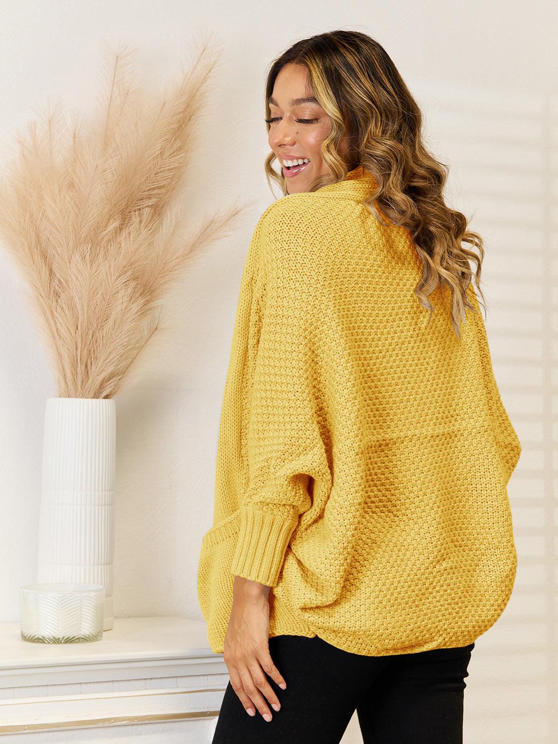 Angel Wings Open Front Cardigan with Pockets