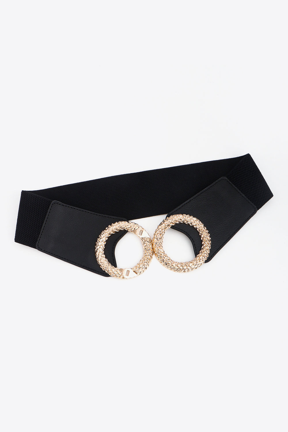 Circle Buckle Elastic Wide PU Belt Carauana Store