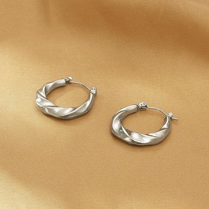 Stainless Steel Huggie Earrings