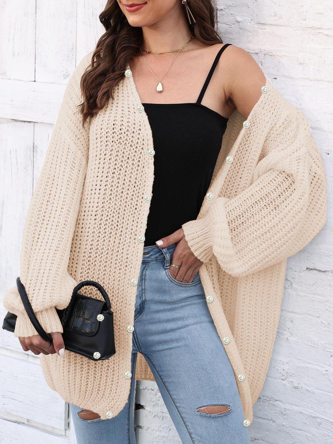 Open Front Long Sleeve Cardigan