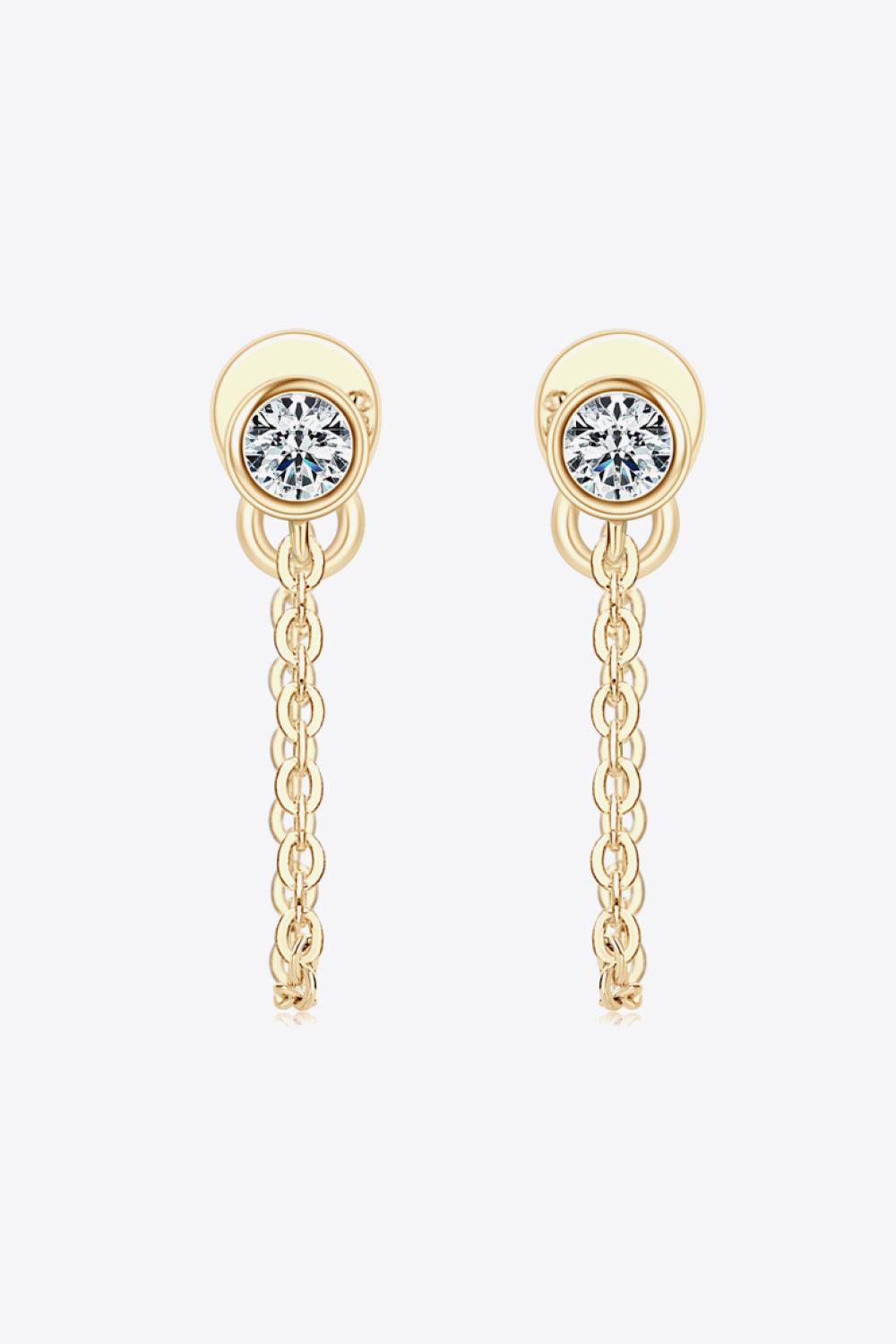 Inlaid Moissanite Chain Earrings Carauana Store