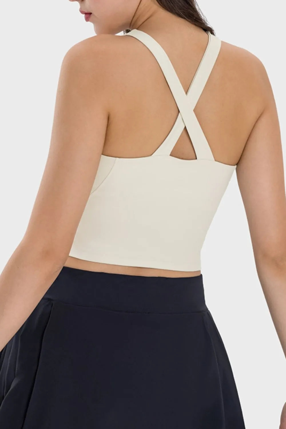 Millennia Crisscross Grecian Neck Active Cami Carauana Store