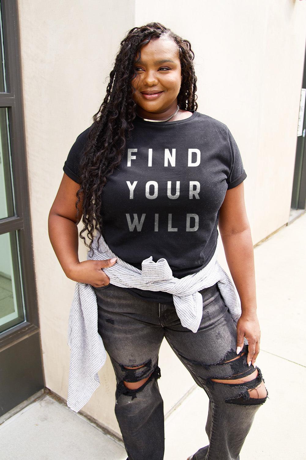 Simply Love Full Size FIND YOUR WILD Short Sleeve T-Shirt