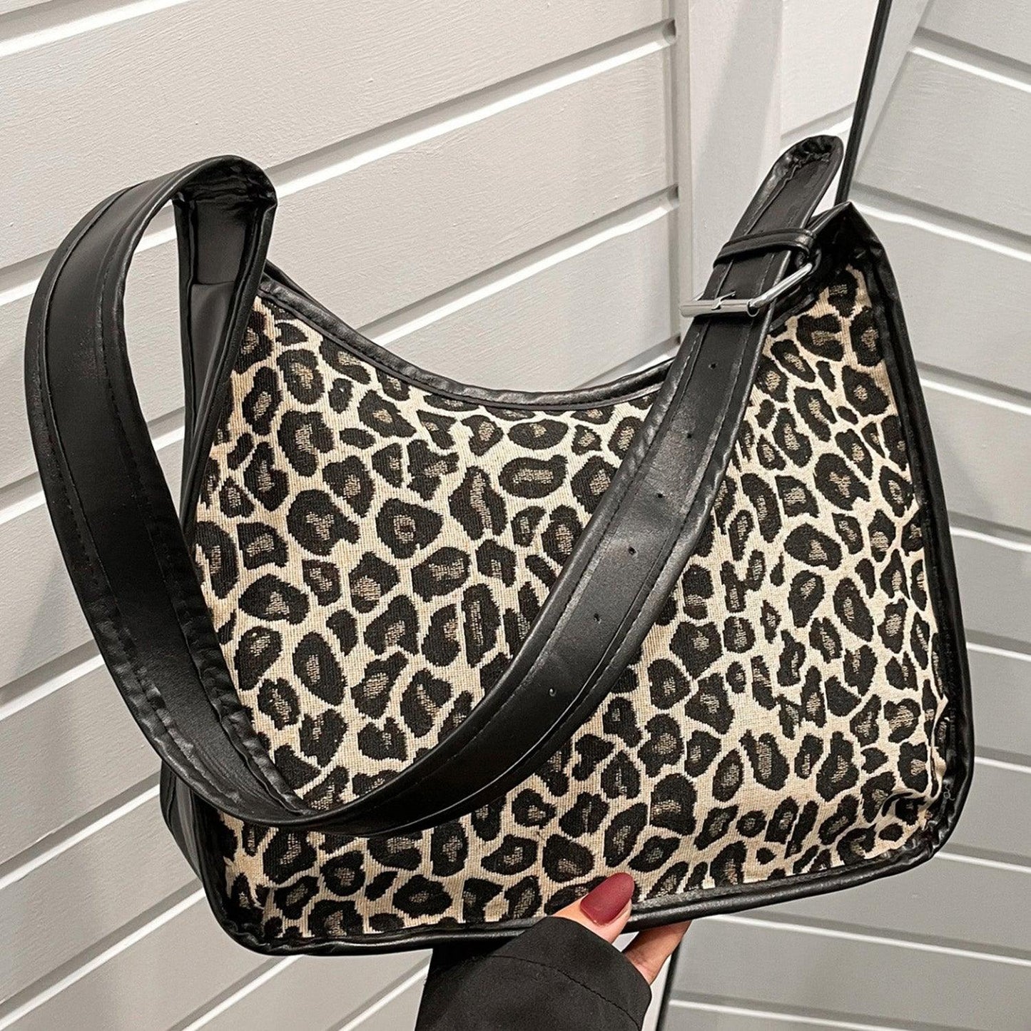 PU Leather Adjustable Strap Shoulder Bag