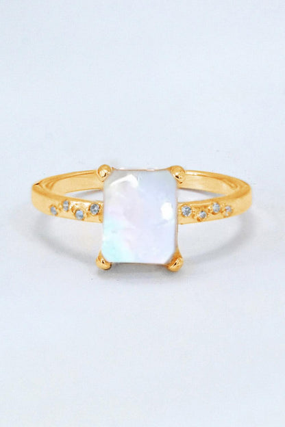 Square Moonstone Ring