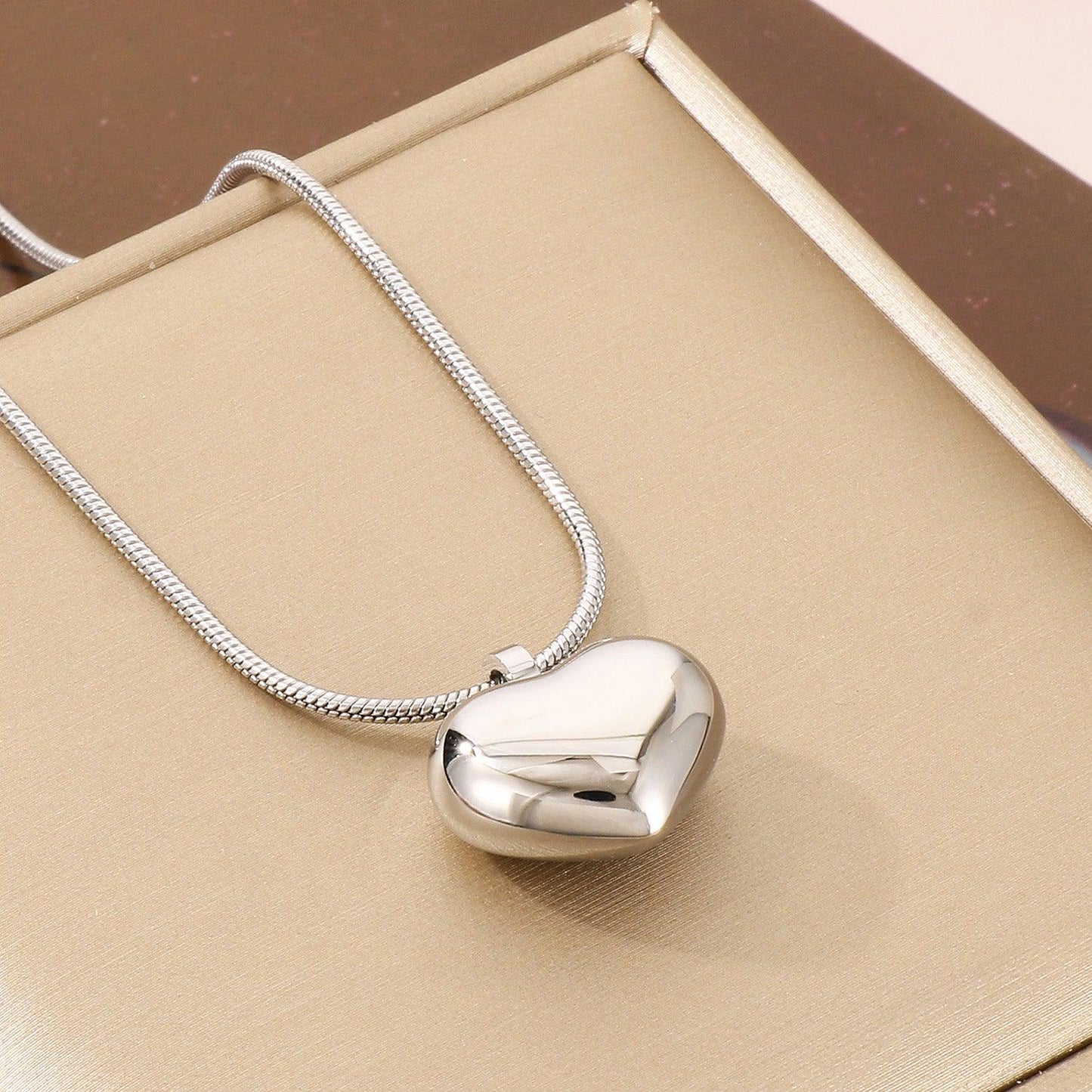 Stainless Steel Heart Pendant Necklace