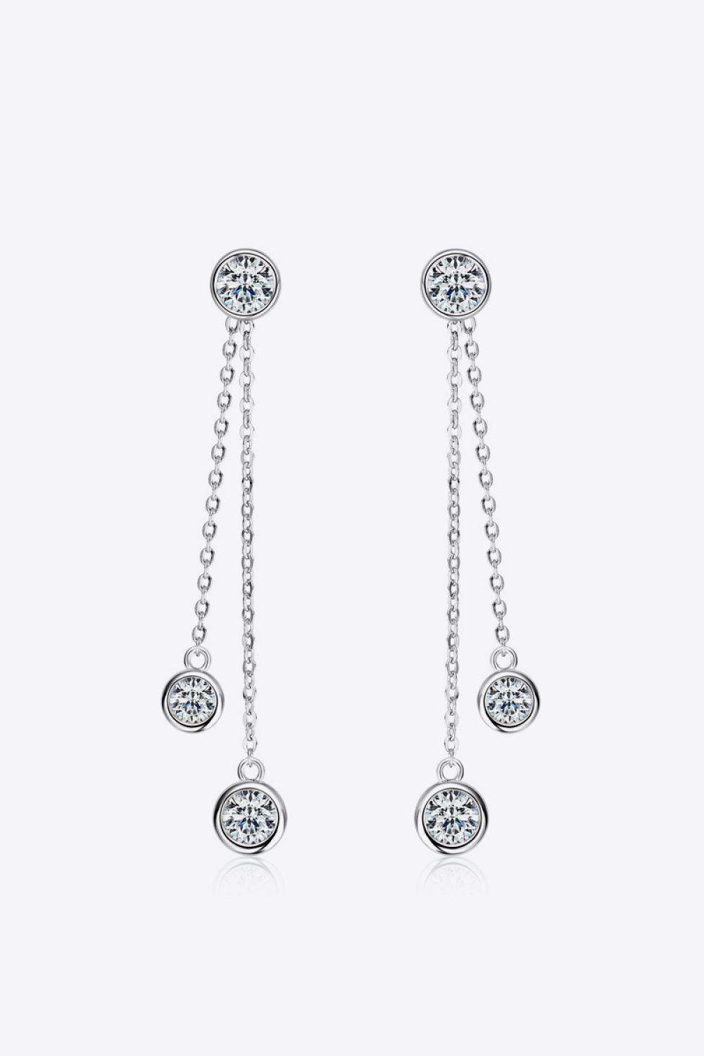 2.6 Carat Moissanite 925 Sterling Silver Earrings