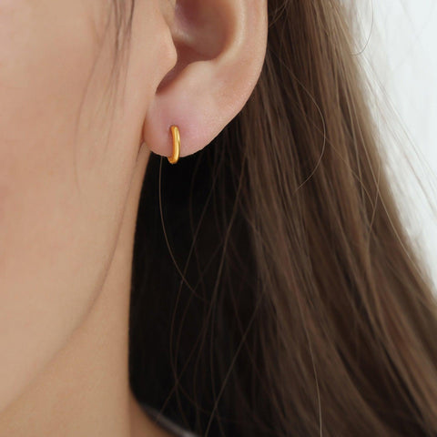 18K Gold-Plated Huggie Earrings