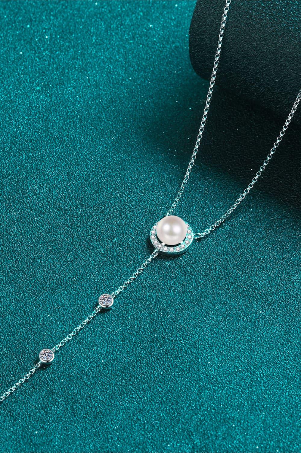 Moissanite Rhodium-Plated Necklace