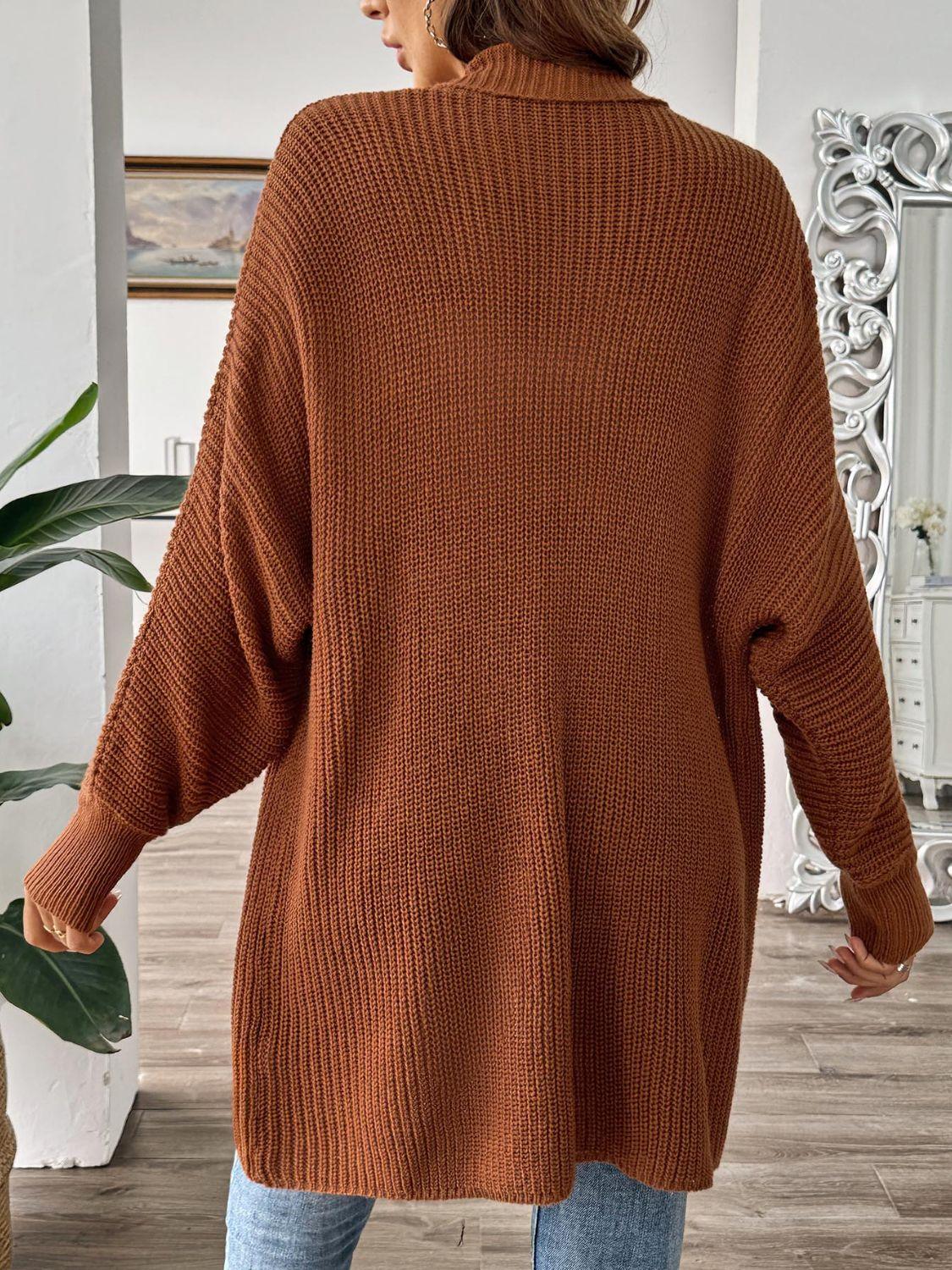 Open Front Long Sleeve Cardigan