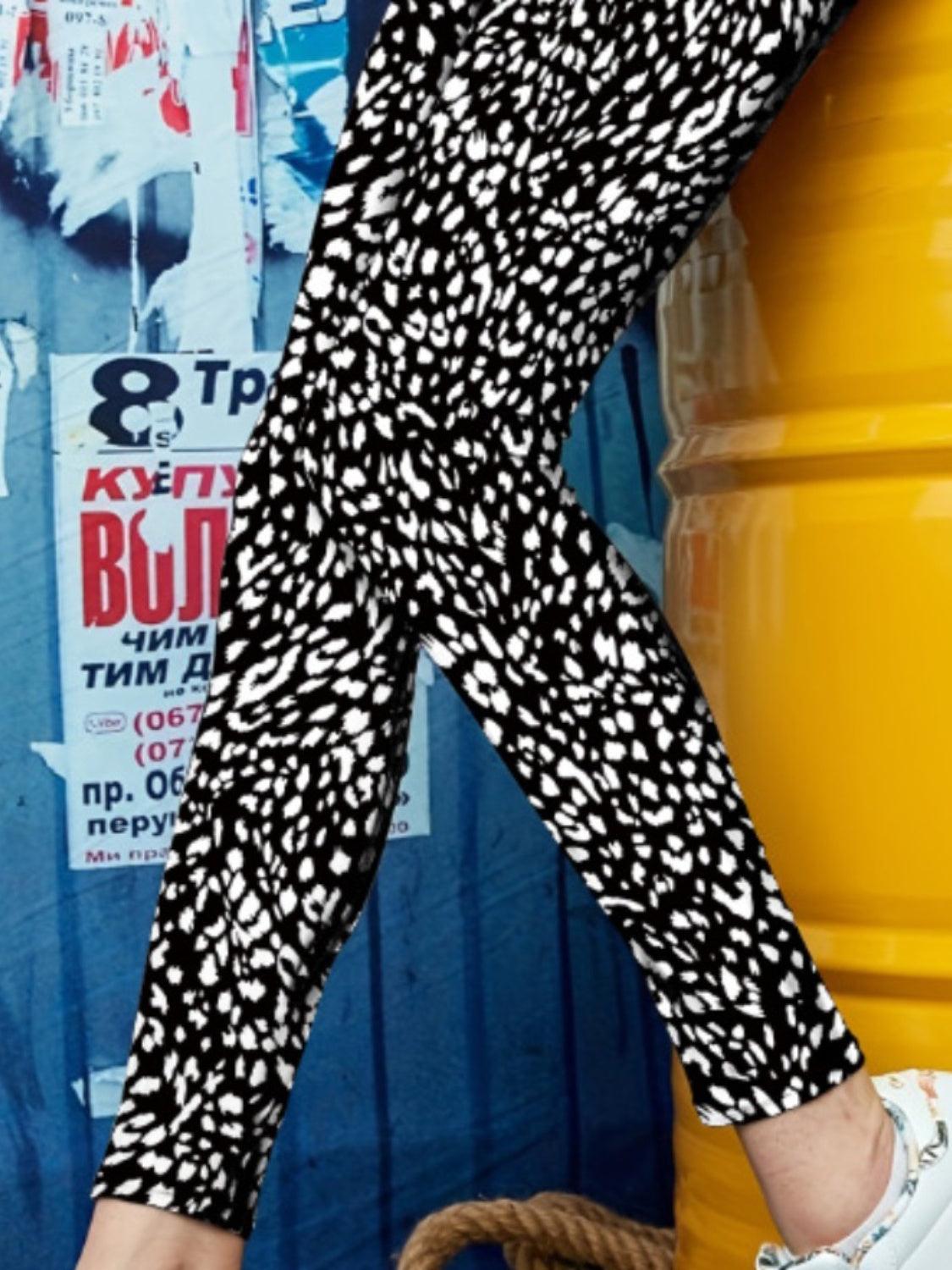 Printed High Waist Skinny Leggings Carauana Store