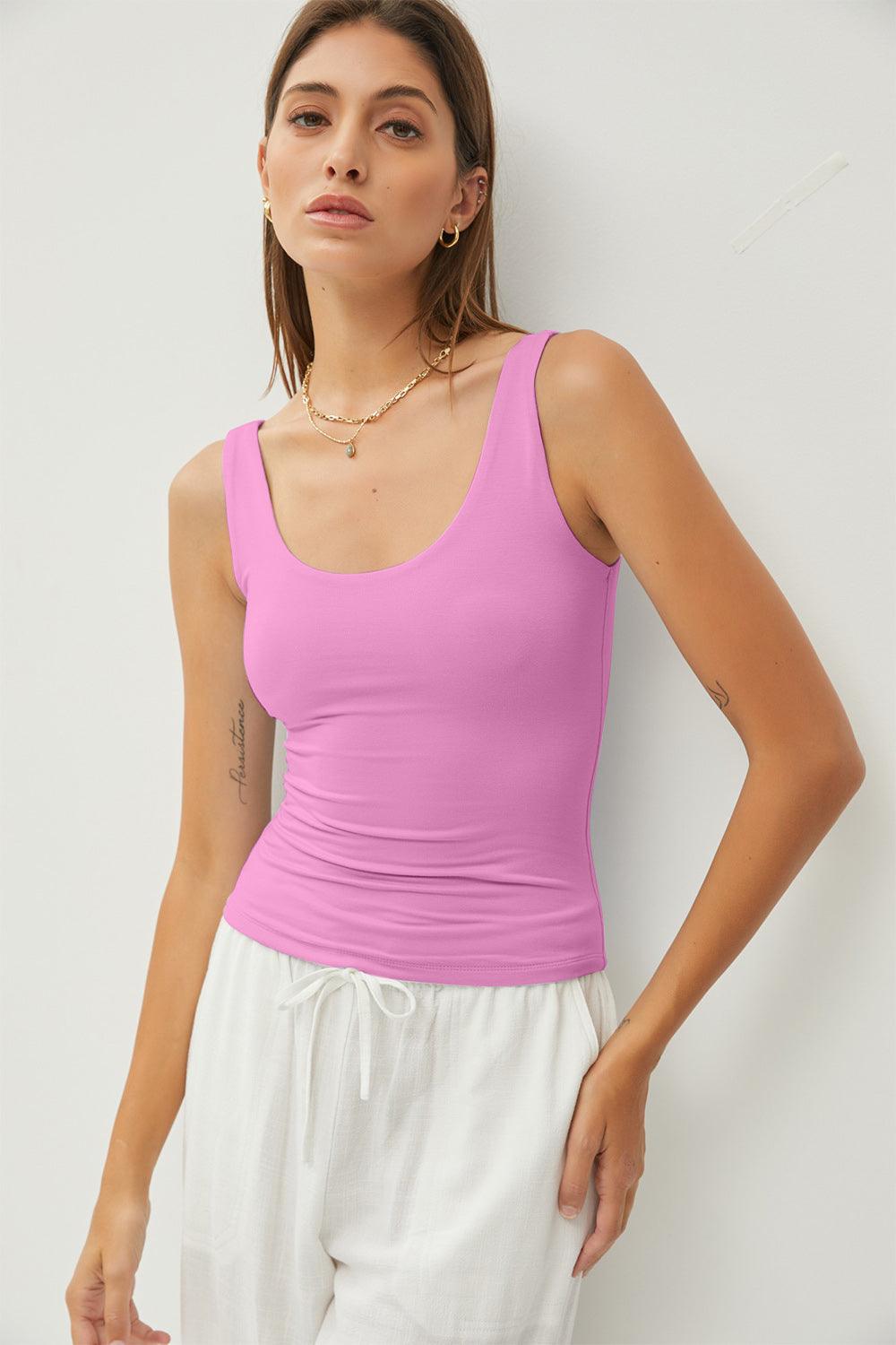 Be Cool Scoop Neck Wide Strap Tank