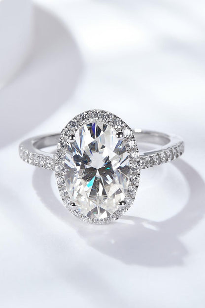 4.5 Carat Moissanite Halo Ring