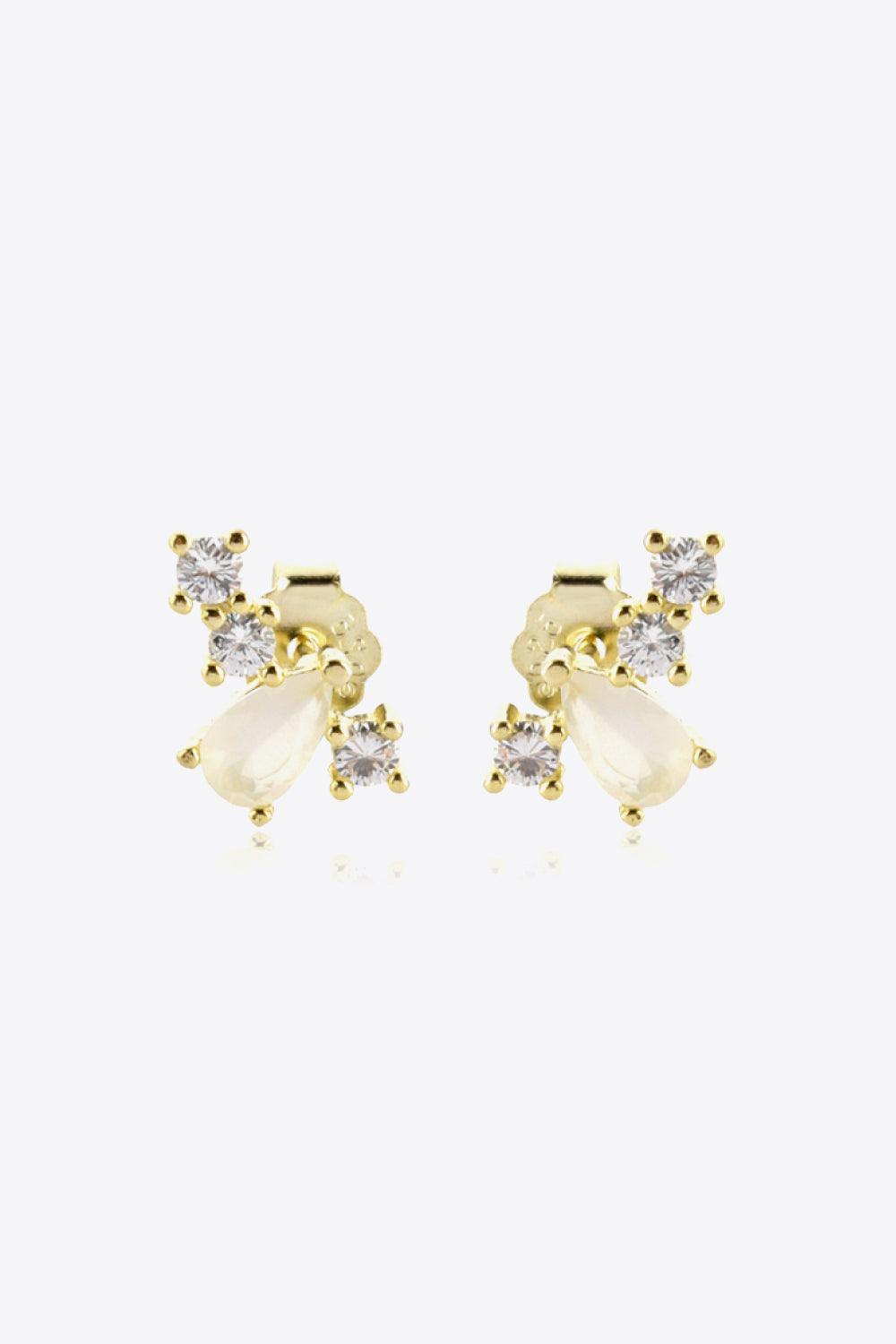 Zircon 925 Sterling Silver Stud Earrings