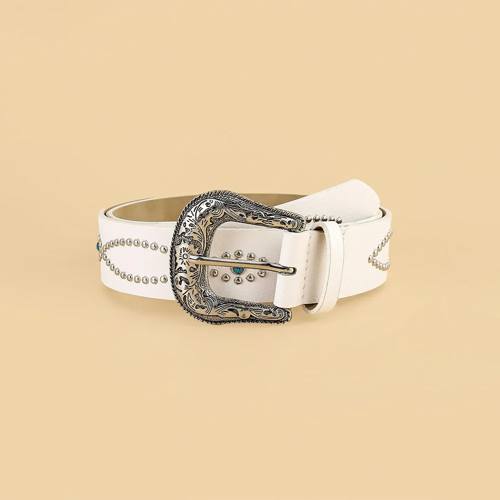 PU Leather Rhinestone Belt Carauana Store