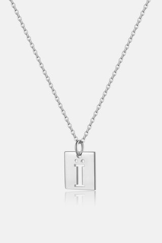 Cutout Rectangle Pendant Necklace