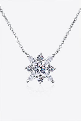 Moissanite Rhodium-Plated Necklace