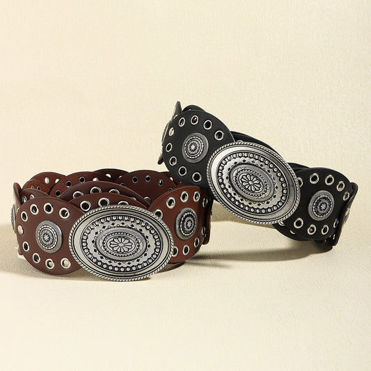 Oval PU Belt Carauana Store