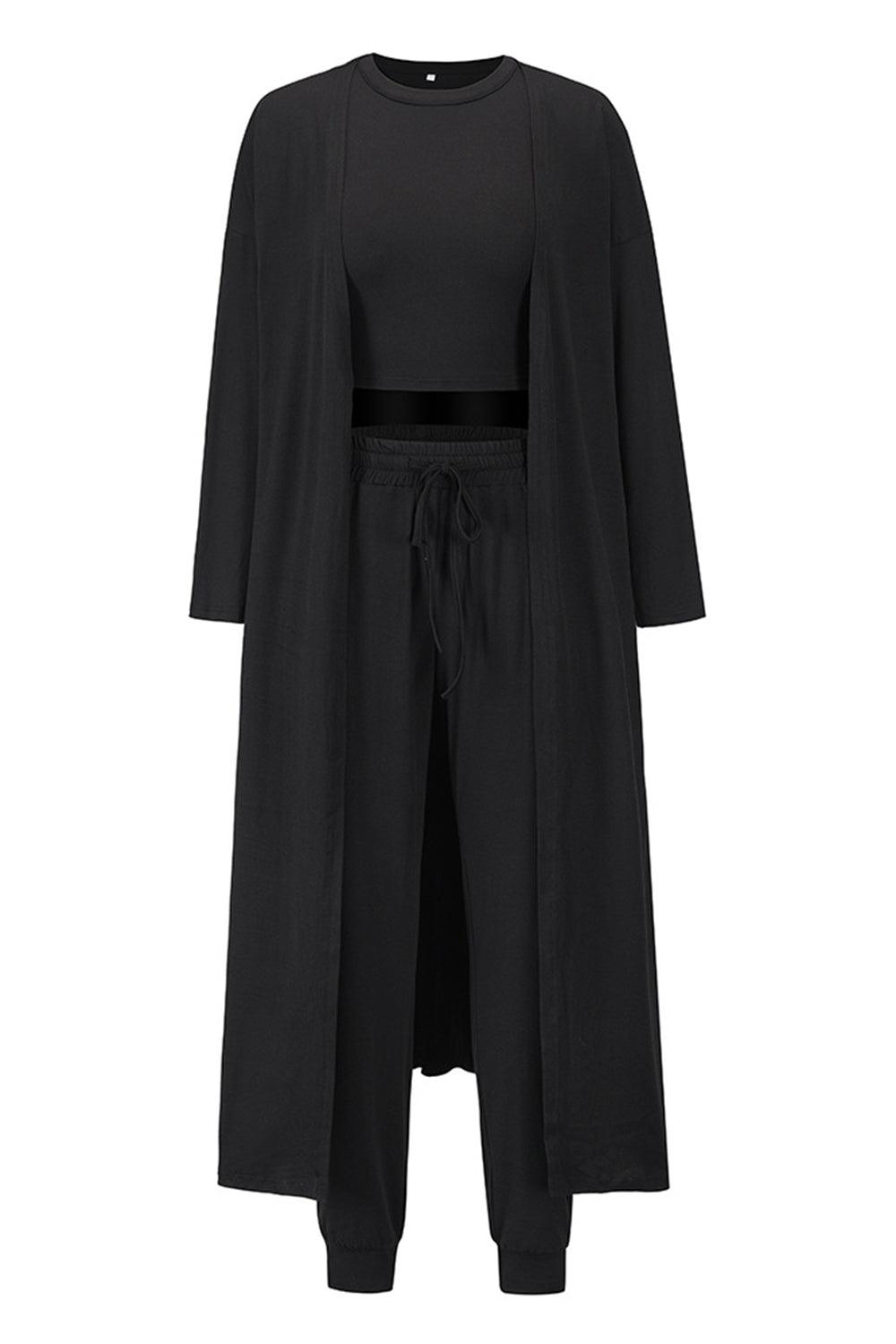 Tank, Pants, and Cardigan Set with Pockets Carauana Store