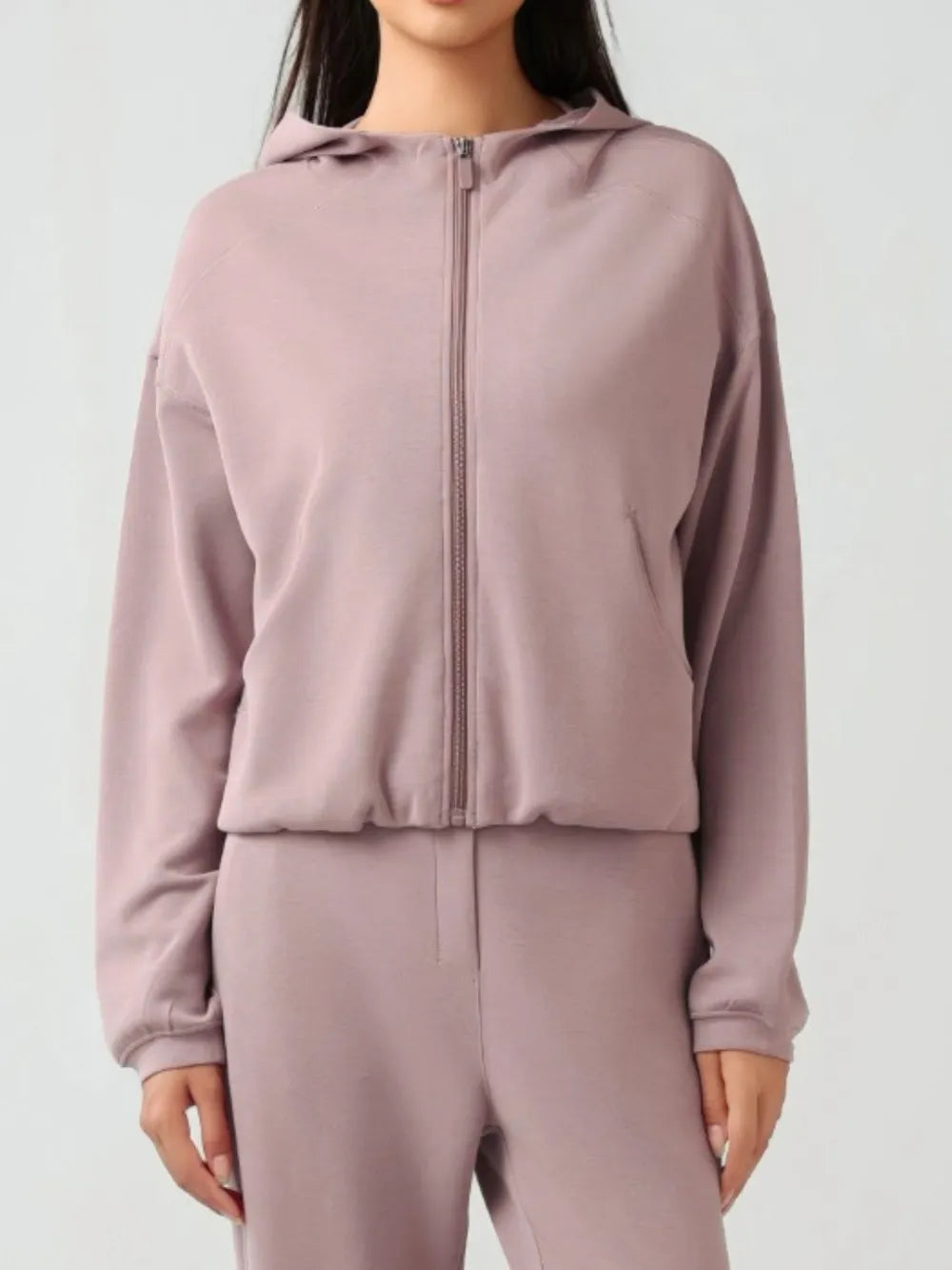 Millennia Zip Up Dropped Shouder Active Hooded Carauana Store