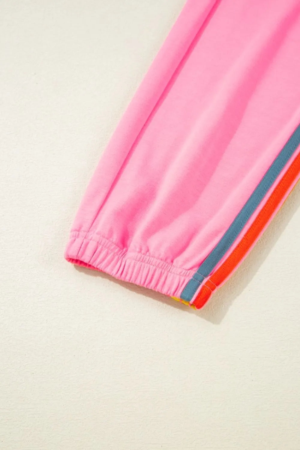 Contrast Striped Elastic Waist Active Pants Carauana Store
