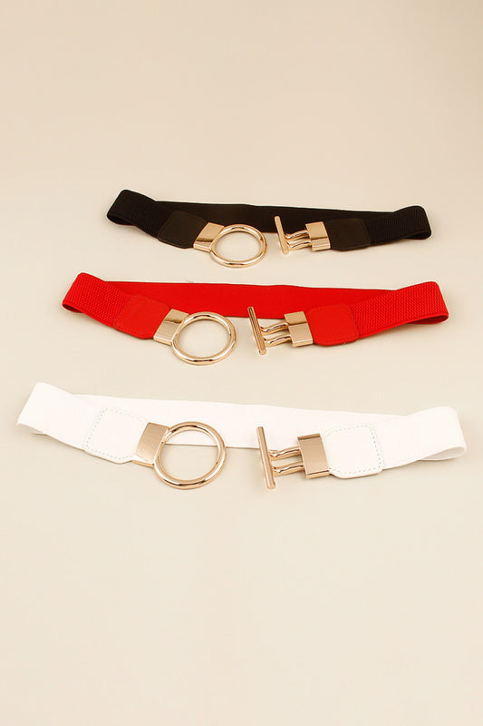 Circle Shape Buckle Zinc Alloy Buckle PU Leather Belt Carauana Store