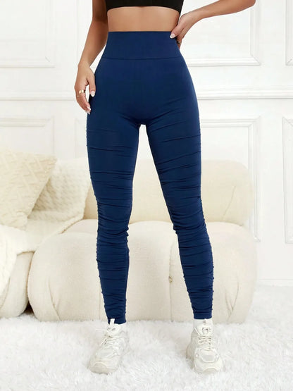 Ruched High Waist Active Leggings Carauana Store