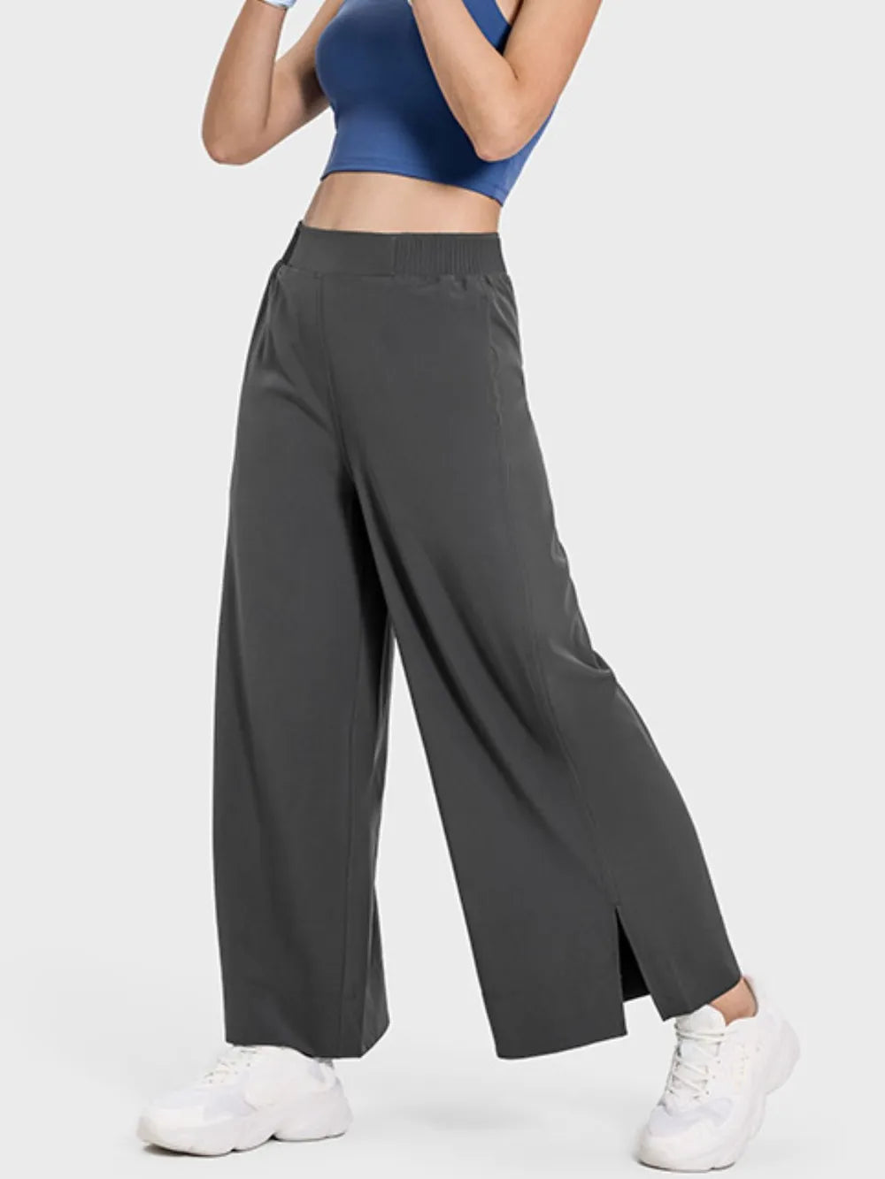 Millennia Slit Wide Leg Active Pants Carauana Store