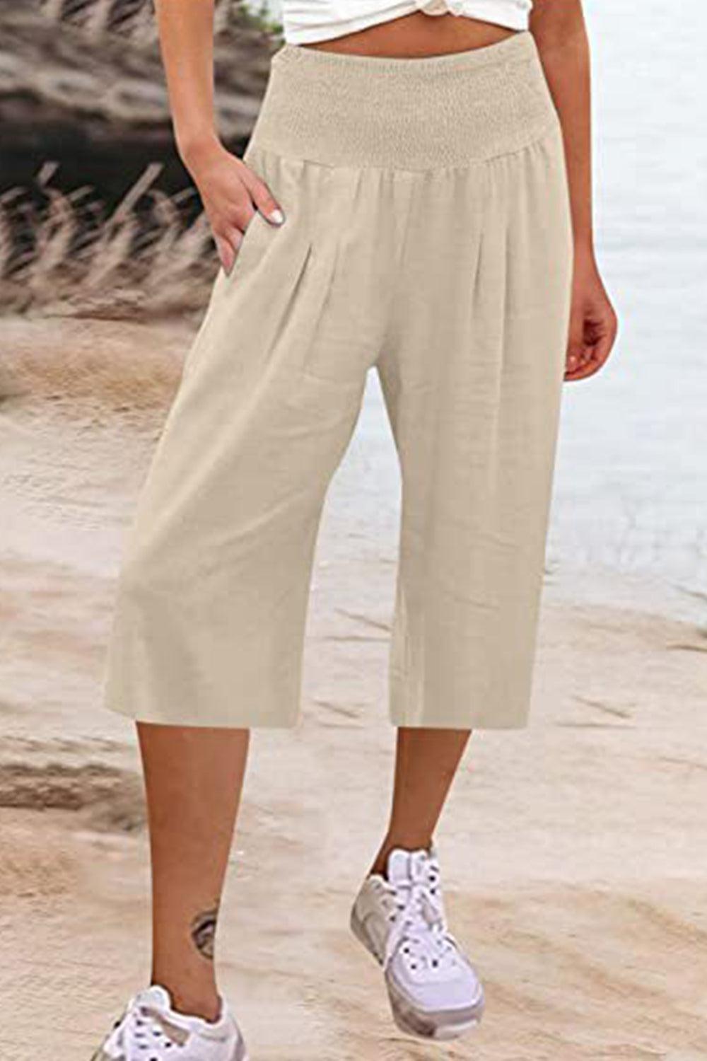 Pocketed High Waist Pants