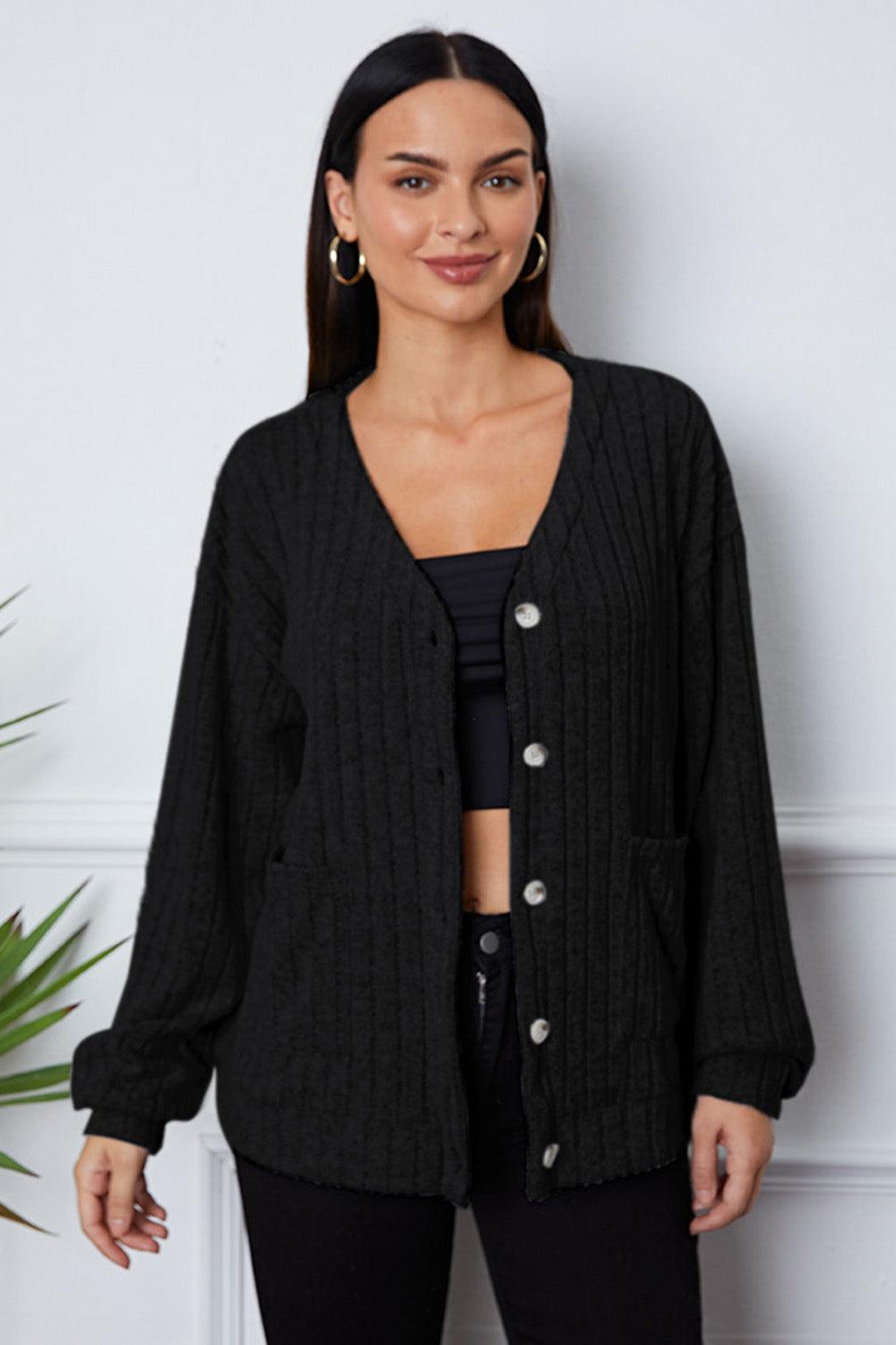 Button Up Long Sleeve Cover Up