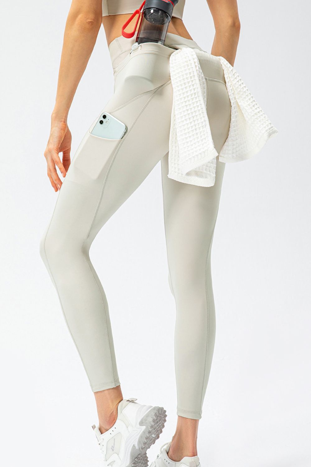Full Size Slim Fit High Waist Long Sports Pants with Pockets Carauana Store