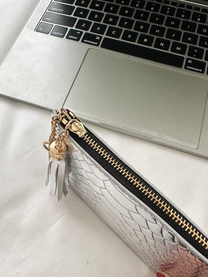 PU Leather Tassel Trim Card Case 